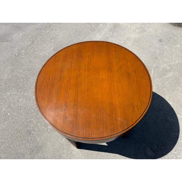 1940s Round Wood Side Table For Sale - Image 12 of 14