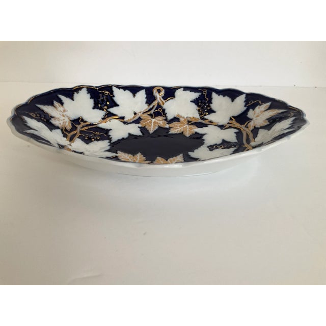Art Deco Late 19th Century Meissen Maple Leaf Serving Platter For Sale - Image 3 of 9