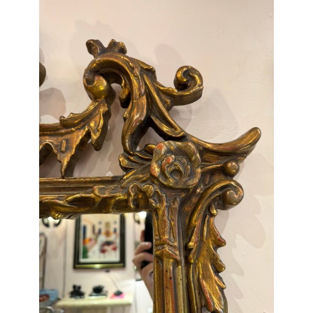 Vintage Large Rococo Giltwood Style Mirror by Vanguard Studios For Sale - Image 9 of 12