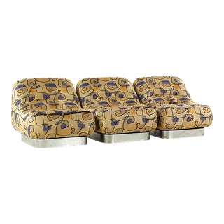 M. Fillmore Harty Mid Century Tomorrow Modular Chrome Space Age Sofa Chairs - Set of 3 For Sale
