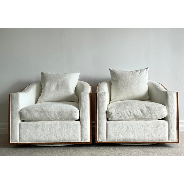 Kreiss Vintage Kreiss Mambo Wood Swivel Chairs - A Pair For Sale - Image 4 of 12