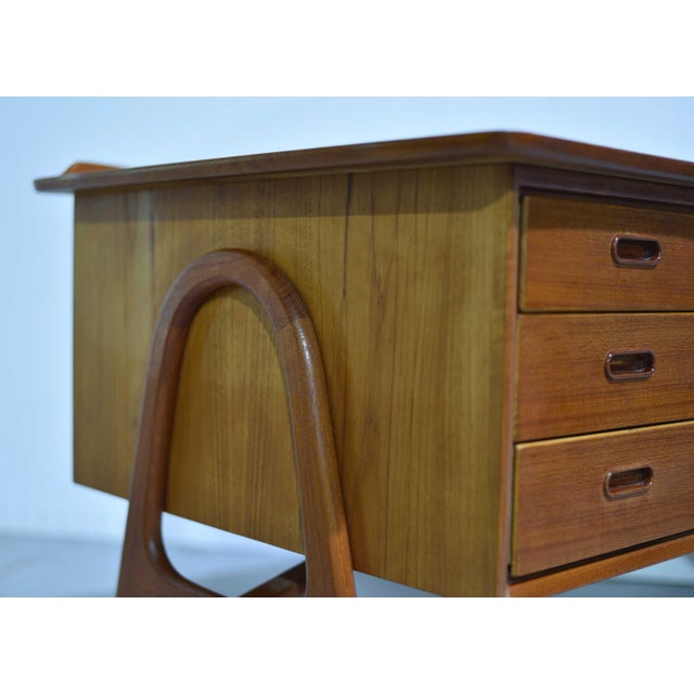 1970s Mid Century Danish Teak Desk and Chair by Svend Aage Madsen For Sale - Image 11 of 16