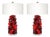 Rock Candy Glass Table Lamps in Cherry Red For Sale
