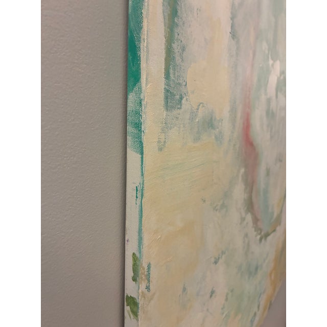 At once soothing and imposing, this large abstract was just brought back to my studio after a pop up show at Crooked Tree...