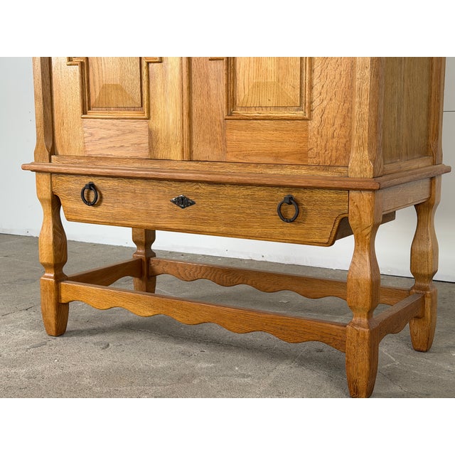 Scandinavian Modern Oak Two-Door Cabinet by Henning Kjærnulf, 1960s For Sale - Image 6 of 13