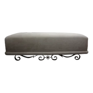 1940s French Art Deco Wrought Iron Bench Attributed to Gilbert Poillerat