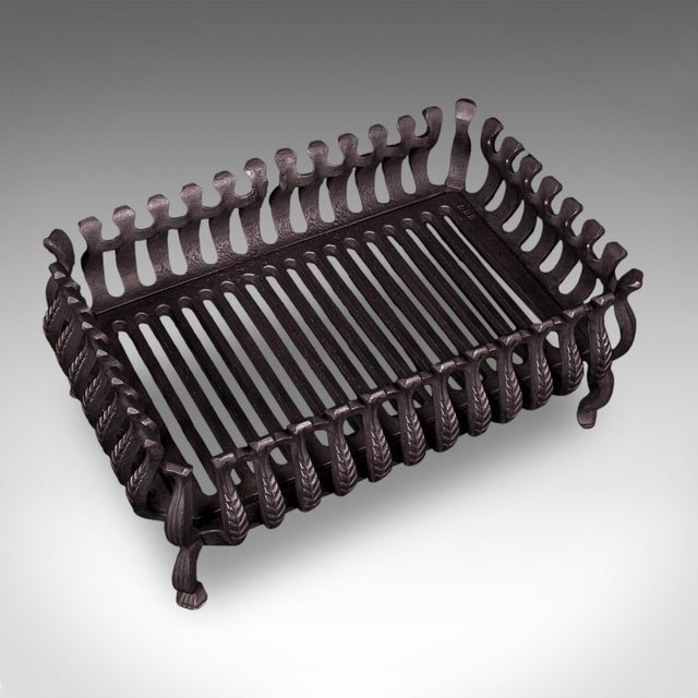 Metal Antique Fire Basket, English, Cast Iron, Fireplace Grate, Edwardian, Circa 1905 For Sale - Image 7 of 10