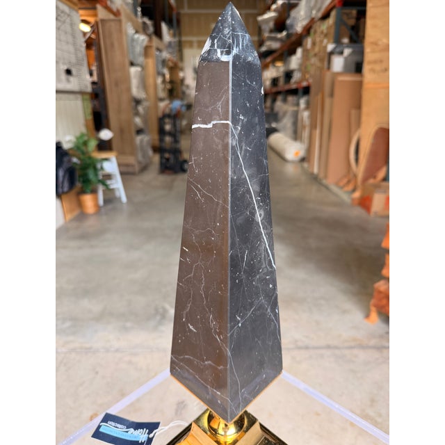 Eichholtz Black Marble & Gold Home Accent For Sale - Image 4 of 5