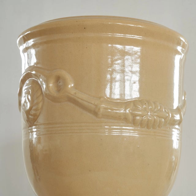 Anduze Pot in Cream Yellow, 1940s For Sale - Image 6 of 7