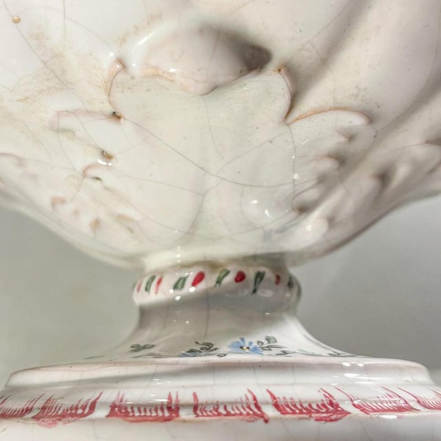 Covered Vases by Joseph Gaspard Robert for Faïencerie de Marseille, 18th Century, Set of 2 For Sale - Image 13 of 18