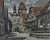 Artist: Hans Figura (Austrian, 1898-1978) Title: European Village Year: Circa 1950 Medium: Color etching with aquatint...