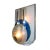 A pair of wall lights, glass, and metal structure. This piece is designed in the style of the selected designer and/or...