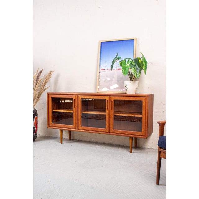 Brown Vintage Danish Teak Display Cabinet, 1980s For Sale - Image 8 of 16