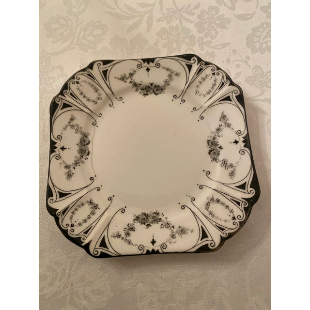Shelley Queen Anne “Garland of Flowers” Vintage Teacup, Saucer, and Plate- 3 Pieces. For Sale - Image 11 of 12