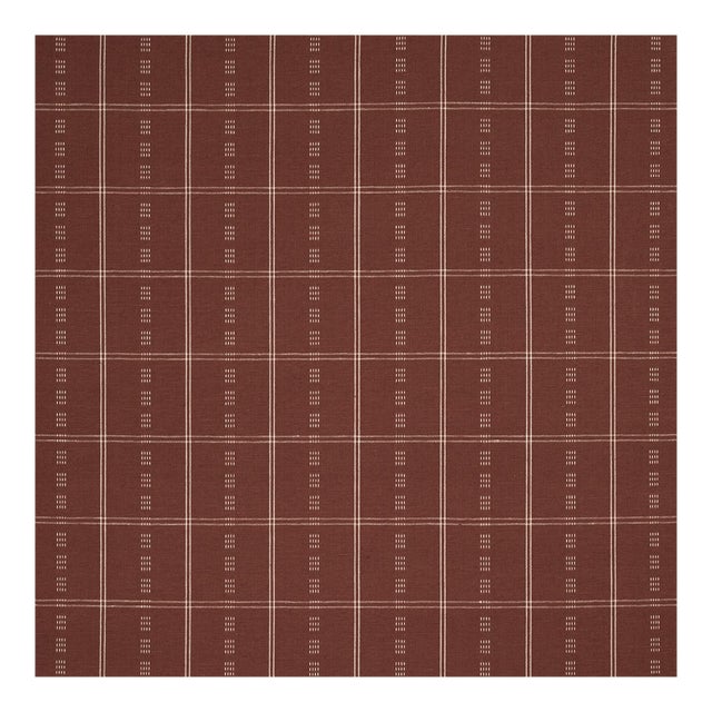 Schumacher Ayan Fabric In Terracotta For Sale