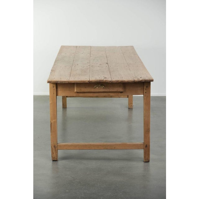 Antique Pinewood Farmhouse Dining Table For Sale - Image 3 of 15