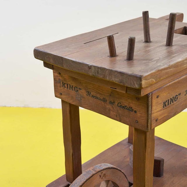 Antique Wooden Cart with Wheels For Sale - Image 5 of 9