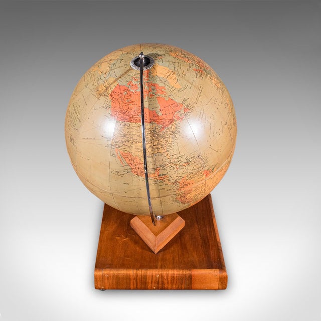 Vintage Table Globe & Atlas, English, World Map, Philips Challenge, Mid Century For Sale - Image 4 of 12