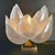 Vintage Flower Table Lamp in Acrylic & Brass from Maison Rougier, 1970s For Sale - Image 13 of 15