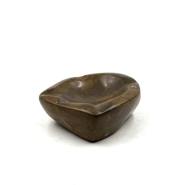 Fossil Brown Marble Ashtray Bowl, France, 1970s For Sale - Image 10 of 13