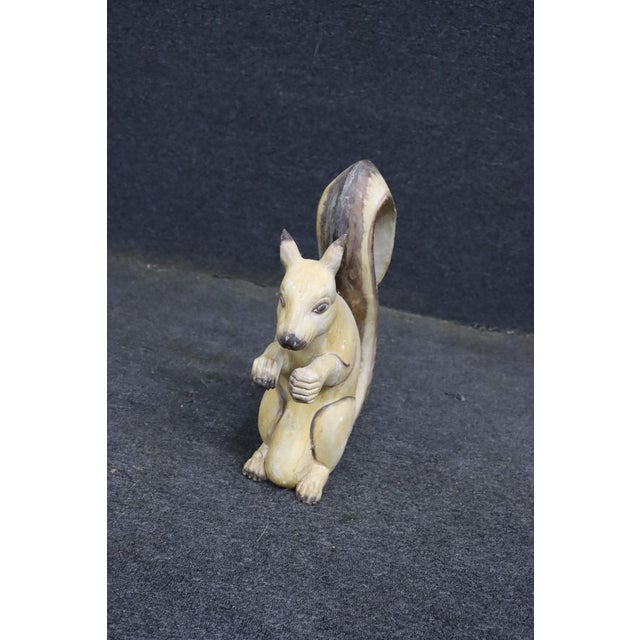 Folk Art Carved Wooden Squirrel Figure For Sale - Image 12 of 14