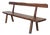 Elm wood bench Attributed to Olavi Hanninen, 1950s For Sale