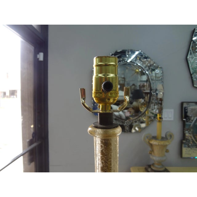 Gold 1940s Murano Glass Floor Lamp Attributed to Seguso For Sale - Image 8 of 11