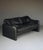 Mid-Century Modern Two Seater Maralunga Sofa in Black Leather from Cassina, 1970s For Sale - Image 3 of 18