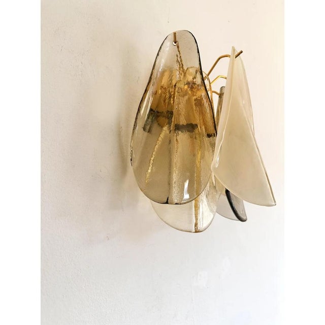 Multicolor Amber Rondini Murano Wall Sconces by Simoeng, Set of 2 For Sale - Image 6 of 11
