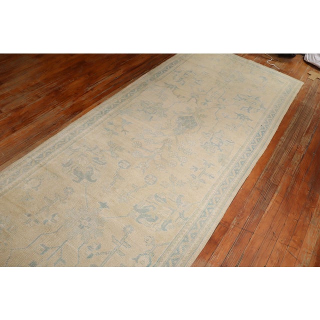 Antique Long Turkish Oushak Runner - 3'8" x 21'6" For Sale - Image 10 of 12