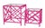 Chippendale Chippendale Nesting Tables - Bright Pink For Sale - Image 3 of 7