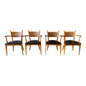 1960s Edmond J. Spence Midcentury Modern Chairs- Set of 4