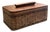 Vintage Woven Leather & Wood Parquet Lidded Trinket / Stash Box by Chas A. Schieren, New York Circa 1930 For Sale