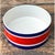 Wood Vintage Italian Striped Ceramic Salad Bowl and Utensils - 3 pcs For Sale - Image 7 of 12