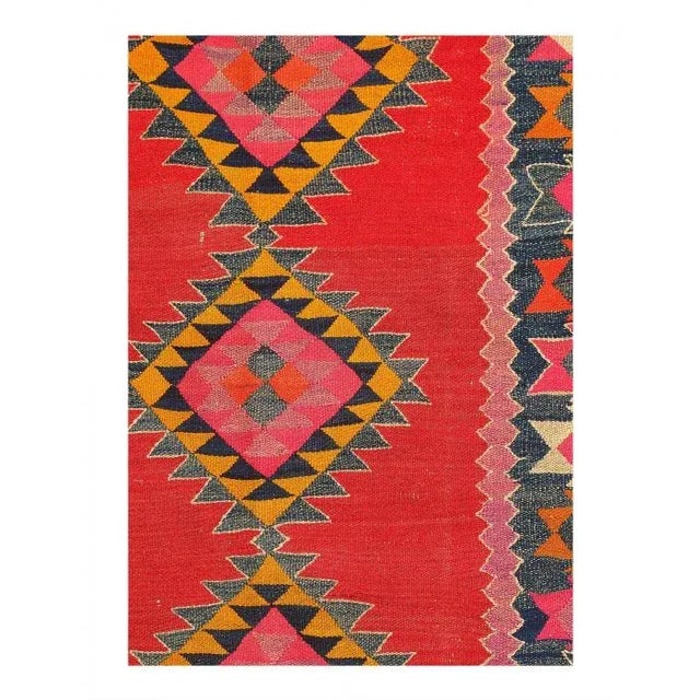 Add a touch of elegance to your home with this casual chic hand woven Kilim wool rug. Constructed on a loom by Nomad...