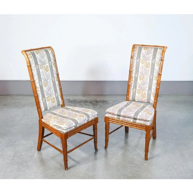 Wood Hollywood Regency Beech Chairs, Set of 6 For Sale - Image 7 of 11