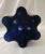Glass 1980s Scandinavian Modern Nuutajarvi Notsjo Deep Blue Cobalt Wave Vase For Sale - Image 7 of 10
