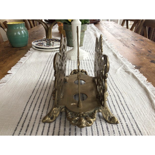 Mid 20th Century Art Nouveau French Brass Letter Rack for Stationary ...