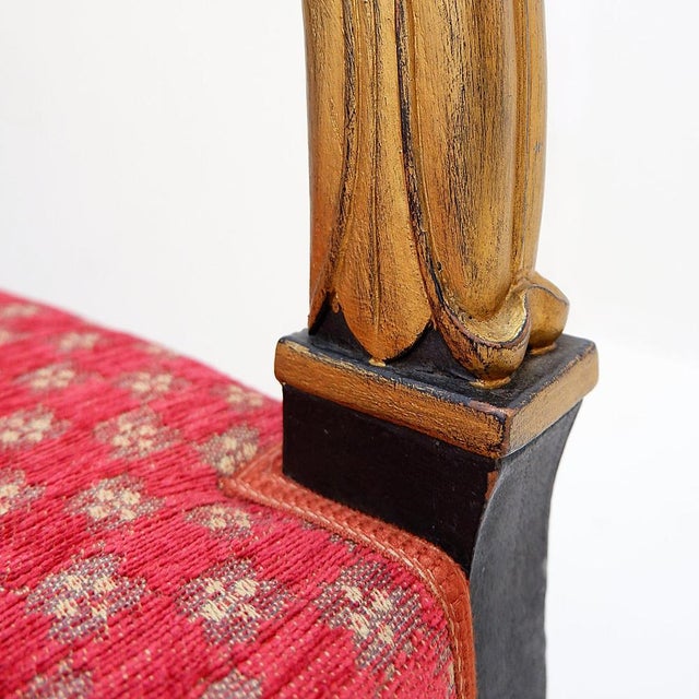 Empire Style Black and Gold Armchair, 1800s For Sale - Image 11 of 16