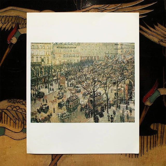 The School of Paris 1977 After Camille Pissarro "Boulevard Des Italiens, Morning, Sunlight", Large Full-Color Print For Sale - Image 3 of 6