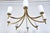 Metal Large Mid-Century Italian Brass and Glass 8-Arm Chandelier, 1950s-1960s For Sale - Image 7 of 16