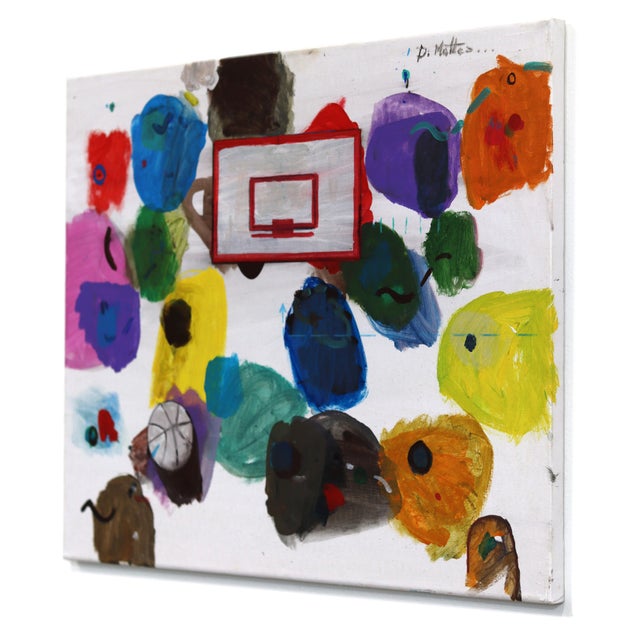 Contemporary Nba Play - Original Contemporary Basketball Sports Acrylic Painting on Canvas For Sale - Image 3 of 9