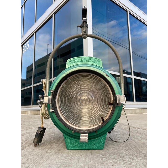 Bardwell & McAlister Inc. model "Junior" 2000 watt large Hollywood motion picture spotlight with original lens cover,...