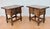 Mid 20th Century Pair of Spanish Carved Wood Bedside Tables With Floral Drawers, Mid-20th Century For Sale - Image 5 of 9