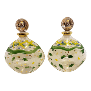 1950's Royal Limited Hand Painted Perfume Bottles Pair