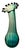 Murano Late 20th Century Hand‑Blown Aqua & Cobalt Art Glass Ruffled Rim Vase For Sale - Image 4 of 8