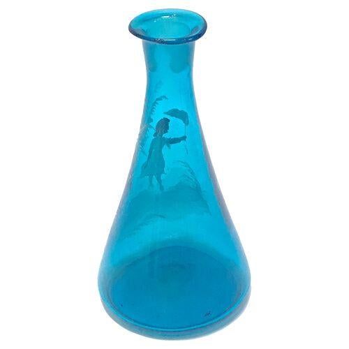 Antique Victorian M. Gregory Enameled Glass Vase For Sale - Image 4 of 5