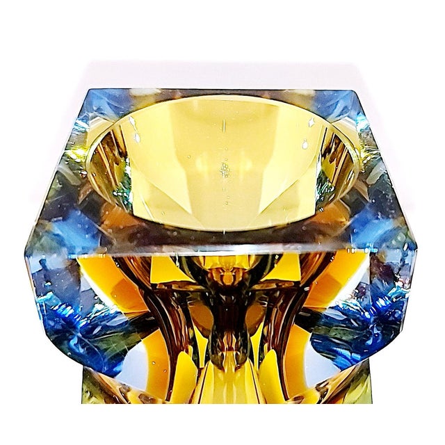 Vintage Czech Bohemian Glass Vase by Oldřich Lípský for Exbor, 1962 For Sale - Image 13 of 15