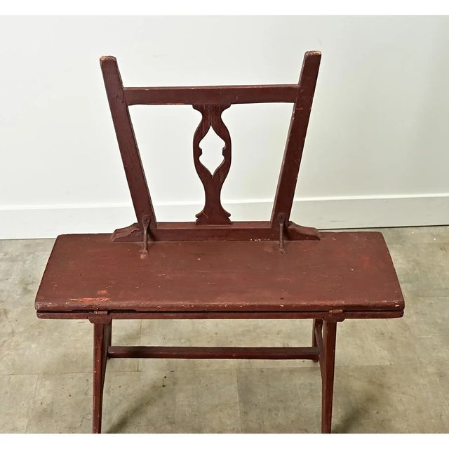 Wood Dutch 19th Century Painted Metamorphic Chair-Table For Sale - Image 7 of 12