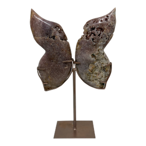 Pink Amethyst Butterfly on Stand